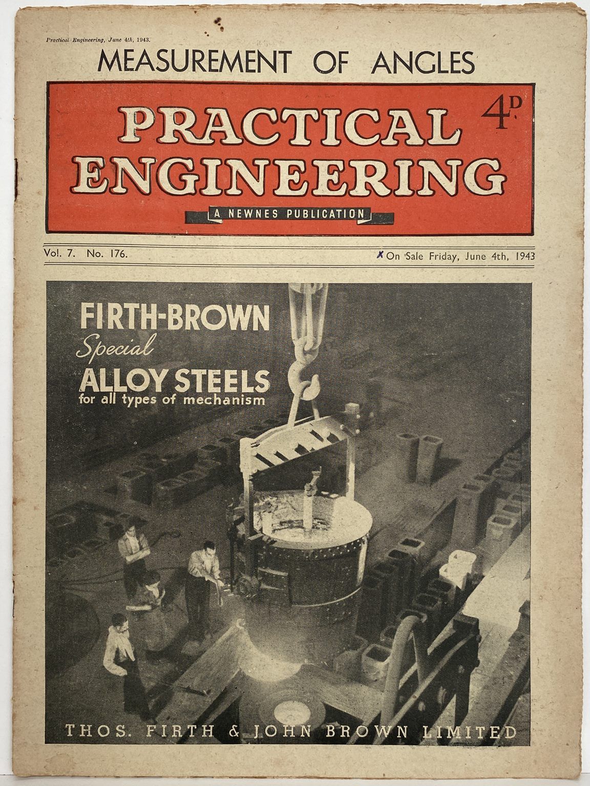 VINTAGE MAGAZINE: Practical Engineering - Vol. 7, No. 176 - 4 June 1943