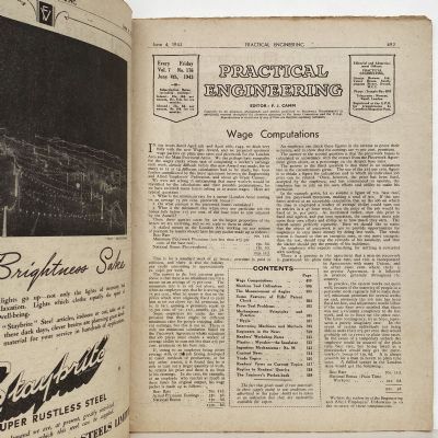 VINTAGE MAGAZINE: Practical Engineering - Vol. 7, No. 176 - 4 June 1943