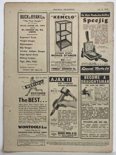 VINTAGE MAGAZINE: Practical Engineering - Vol. 7, No. 180 - 2 June 1943