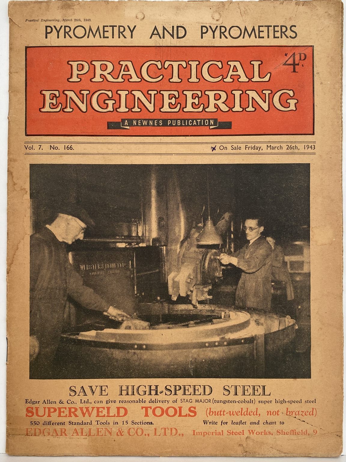 VINTAGE MAGAZINE: Practical Engineering - Vol. 7, No. 166 - 26 March 1943