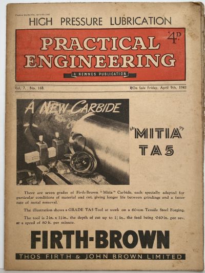 VINTAGE MAGAZINE: Practical Engineering - Vol. 7, No. 168 - 9 April 1943 