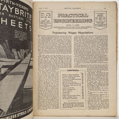 VINTAGE MAGAZINE: Practical Engineering - Vol. 7, No. 168 - 9 April 1943