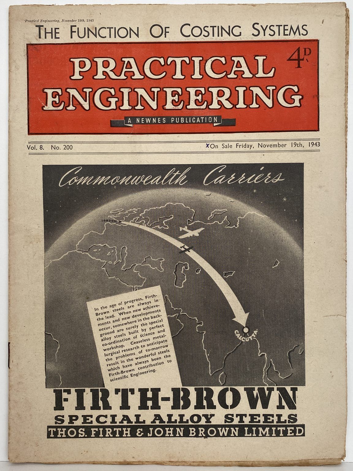 VINTAGE MAGAZINE: Practical Engineering - Vol. 8, No. 200 - 19 November 1943