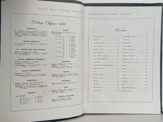 SACRED HEART COLLEGE: School Chronicle 1966