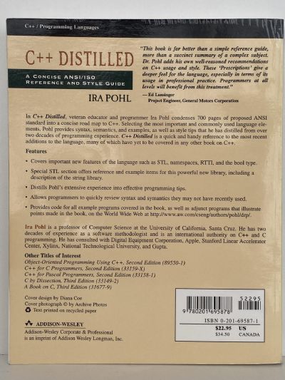 C++ DISTILLED: A Concise ANSI/ISO Reference and Style Guide