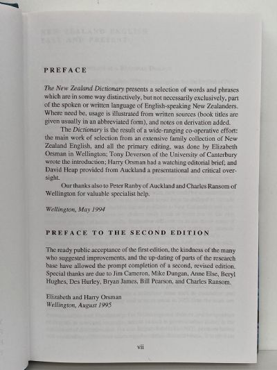 THE NEW ZEALAND DICTIONARY - Second Edition - Words and Phrases