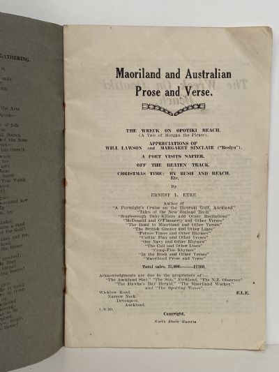MAORILAND and AUSTRALIA PROSE and VERSE