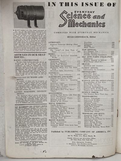 VINTAGE MAGAZINE: Science and Mechanics - Vol. 4, No. 9 - September 1933
