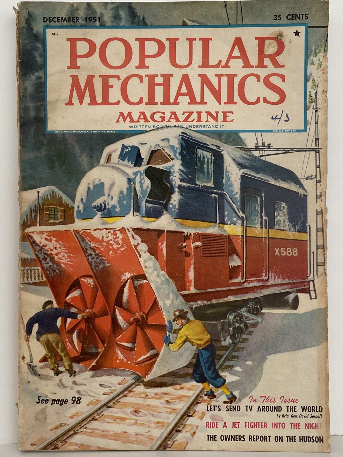 VINTAGE MAGAZINE: Popular Mechanics - Vol. 96, No. 6 - December 1951