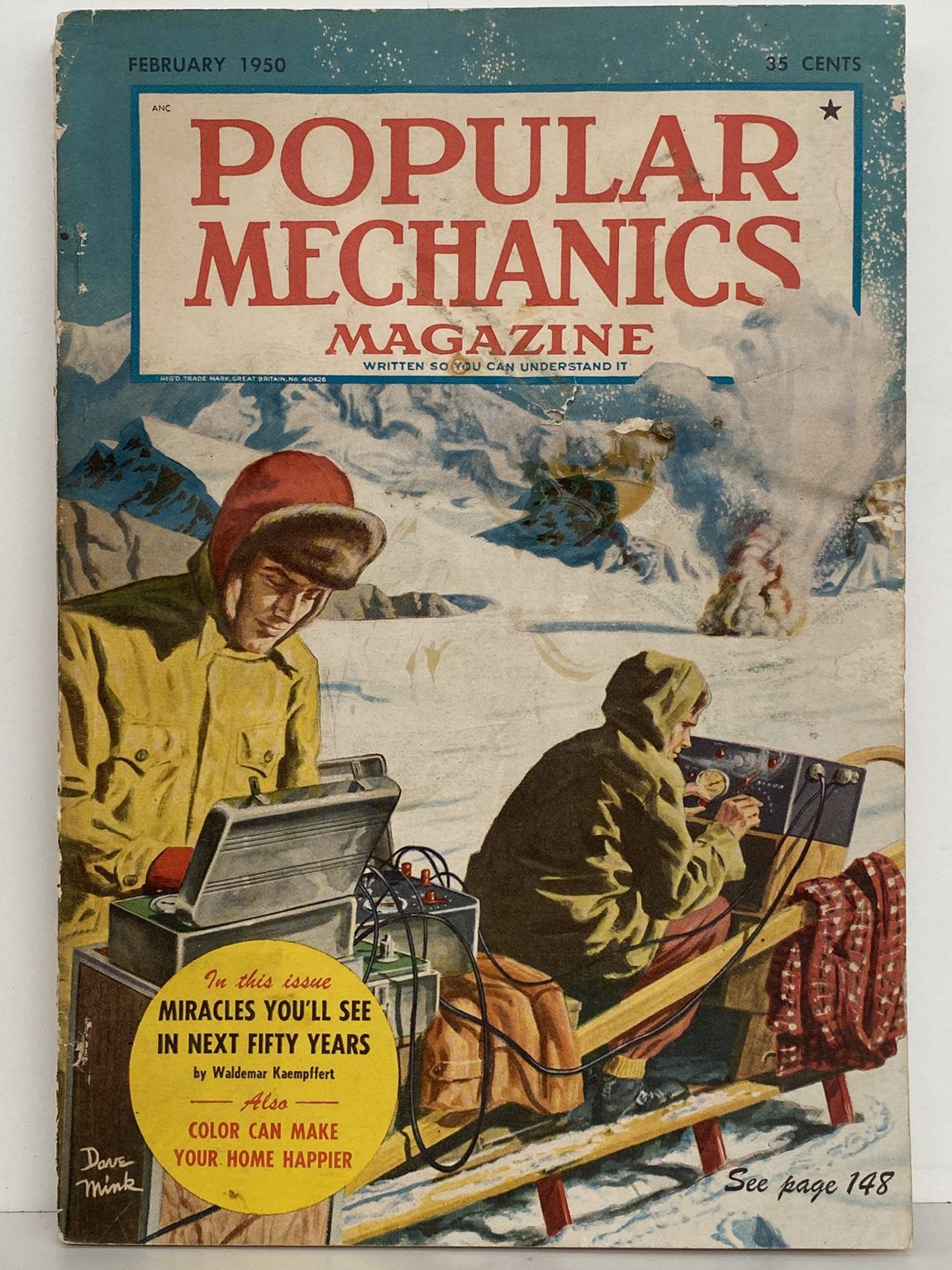VINTAGE MAGAZINE: Popular Mechanics - Vol. 93, No. 3 - February 1950