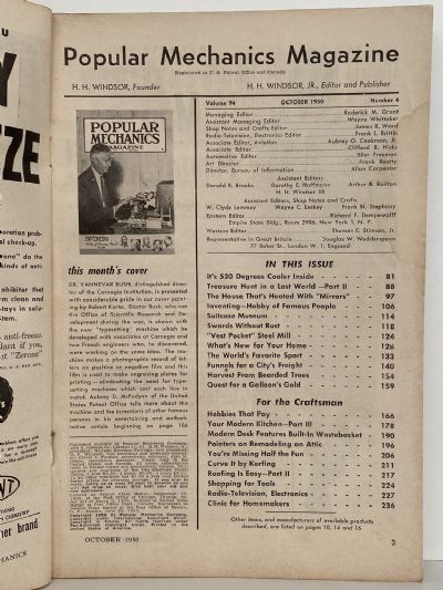 VINTAGE MAGAZINE: Popular Mechanics - Vol. 94, No. 4 - October 1950