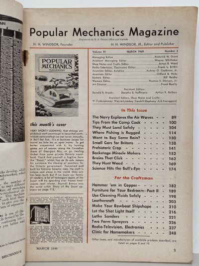 VINTAGE MAGAZINE: Popular Mechanics - Vol. 91, No. 3 - March 1949
