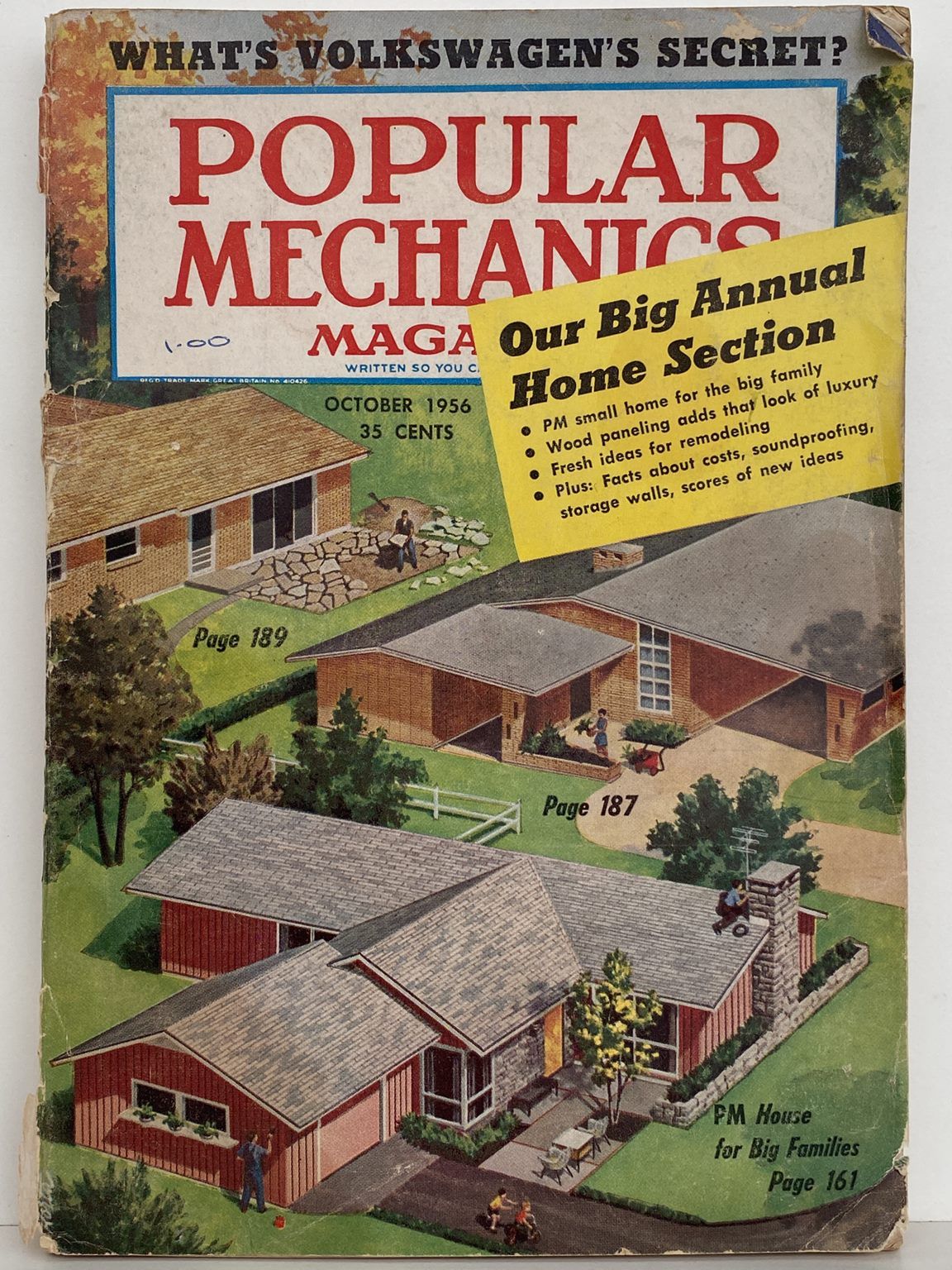 VINTAGE MAGAZINE: Popular Mechanics - Vol. 106, No. 4 - October 1956