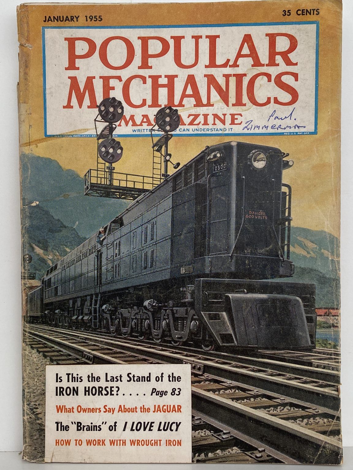 VINTAGE MAGAZINE: Popular Mechanics - Vol. 103, No. 1 - January 1955