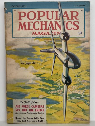 VINTAGE MAGAZINE: Popular Mechanics - Vol. 96, No. 4 - October 1951 