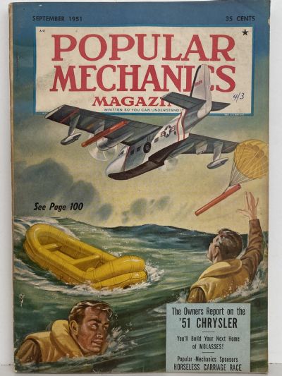 VINTAGE MAGAZINE: Popular Mechanics - Vol. 96, No. 3 - September 1951 