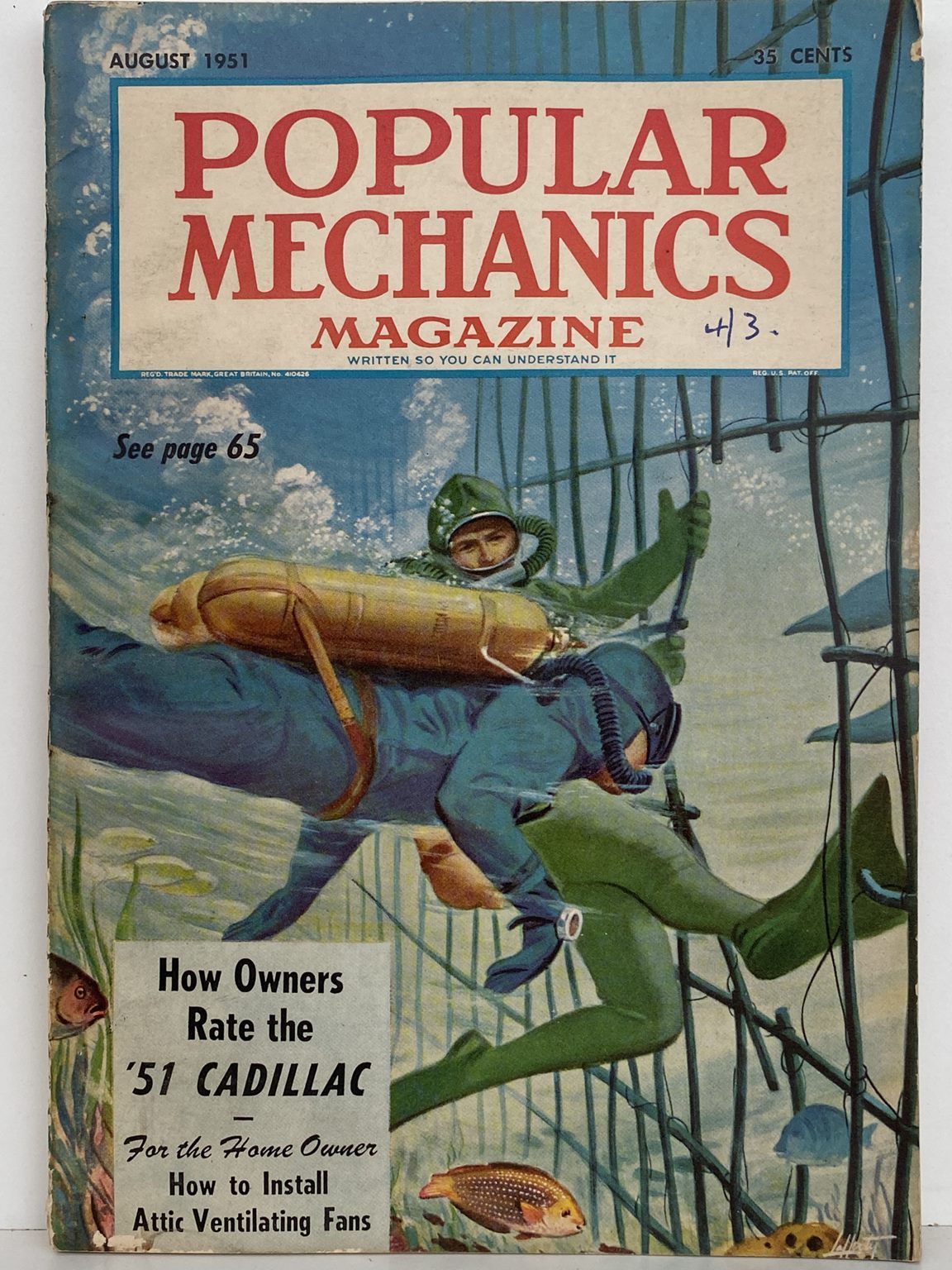 VINTAGE MAGAZINE: Popular Mechanics - Vol. 96, No. 2 - August 1951