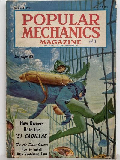 VINTAGE MAGAZINE: Popular Mechanics - Vol. 96, No. 2 - August 1951 