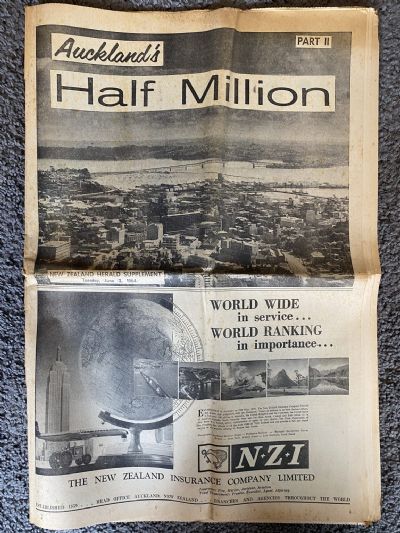 OLD NEWSPAPER: New Zealand Herald, June 1964 - Auckland's Half Million - Parts 1,2,3