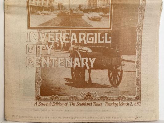 OLD NEWSPAPER: The Southland Times, 2 March 1971 - Invercargill City Centenary