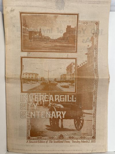 OLD NEWSPAPER: The Southland Times, 2 March 1971 - Invercargill City Centenary