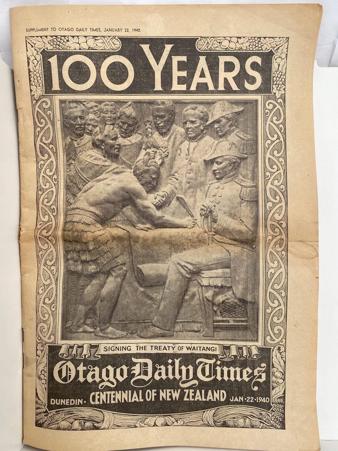 OLD NEWSPAPER: The Otago Daily Times 1840 - 1940 Centennial of New Zealand