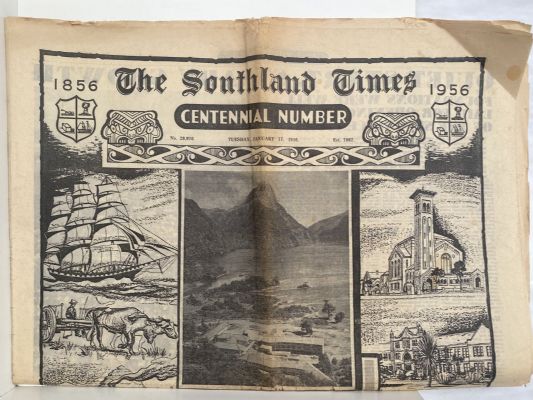 OLD NEWSPAPER: The Southland Times 1856-1956 Centennial edition