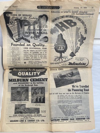 OLD NEWSPAPER: The Southland Times 1856-1956 Centennial edition