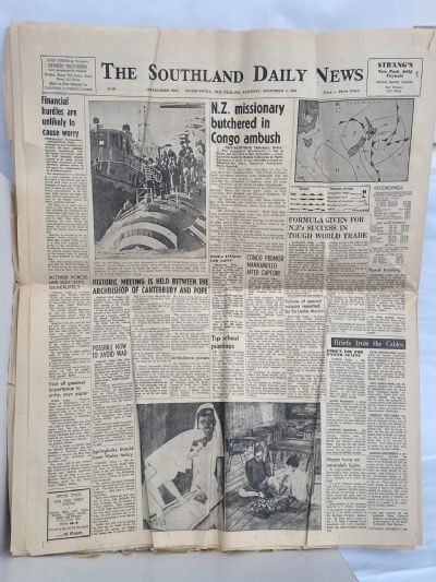 OLD NEWSPAPER: The Southland Daily New 1960 - Bluff Island Harbour opening