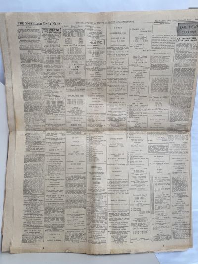 OLD NEWSPAPER: The Southland Times, 17 January 1956 - Centennial Celebrations