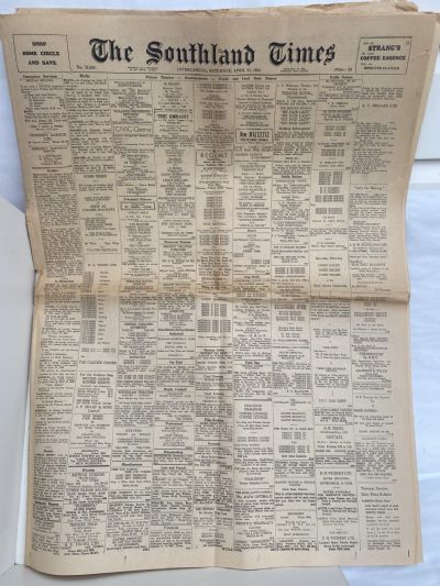 OLD NEWSPAPER: The Southland Times, 21 April 1962