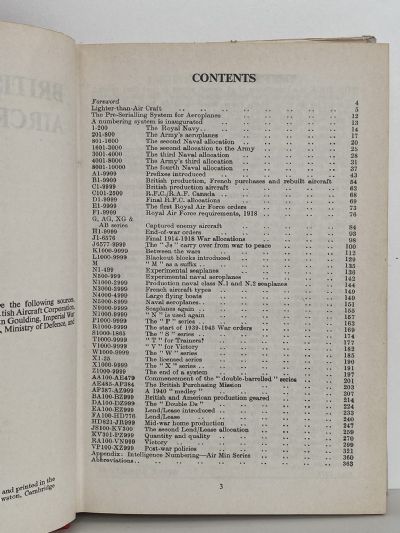 British Military Aircraft Serials 1911 - 1971