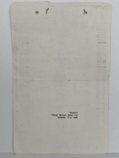 OLD DOCUMENT: Statement from Bank of New South Wales, Masterton 1965