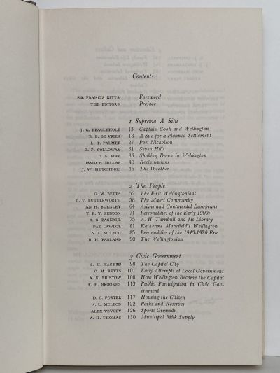 WELLINGTON PROSPECT: Survey of a City 1840-1970