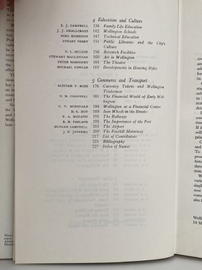 WELLINGTON PROSPECT: Survey of a City 1840-1970