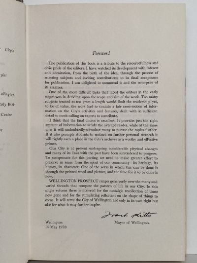 WELLINGTON PROSPECT: Survey of a City 1840-1970
