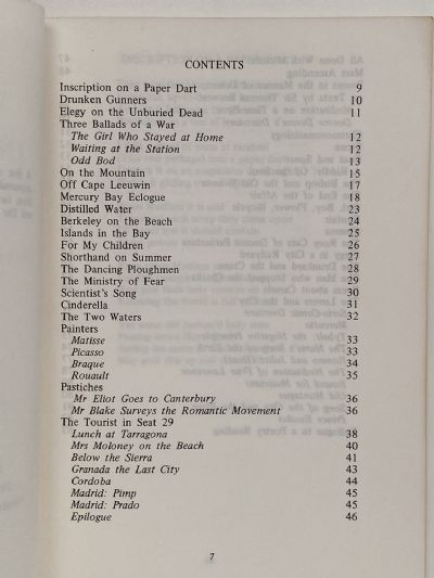 INSCRIPTION ON A PAPER DART: Selected Poems 1945 - 1972