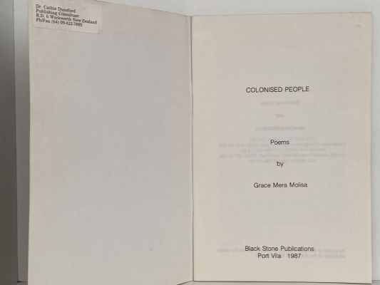 COLONISED PEOPLE: Poems