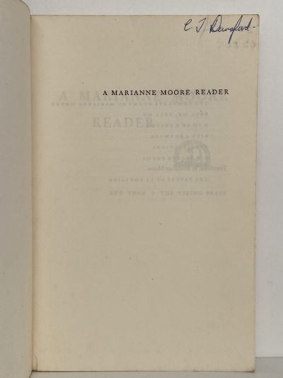 A MARIANNE MOORE READER: Poems and Essays