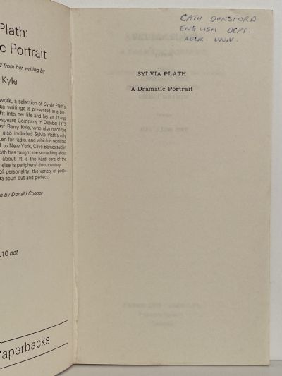 A DRAMATIC PORTRAIT: Poems by Sylvia Plath