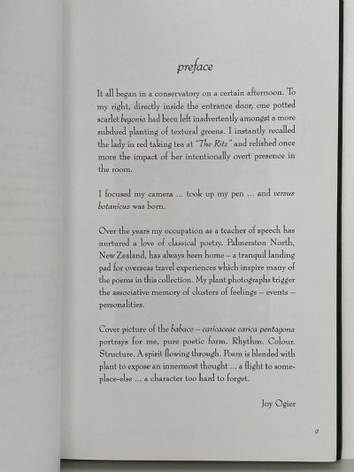 Versus Botanicas Poems