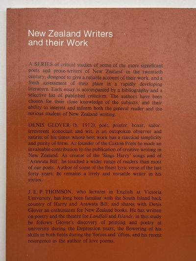 New Zealand Writers and Their Work - Denis Glover