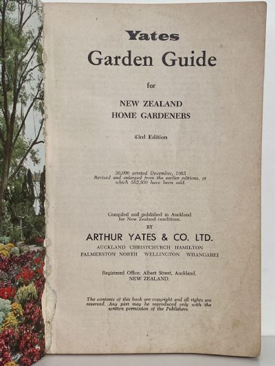 YATES GARDEN GUIDE: 43rd Edition