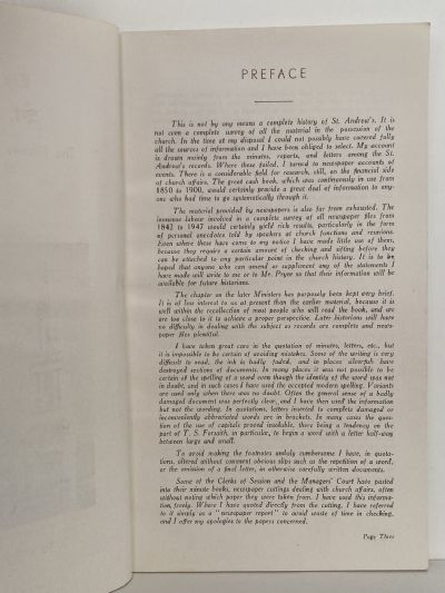THE HISTORY OF ST ANDREWS: Pioneer Presbyterian Church of Auckland 1847 - 1947