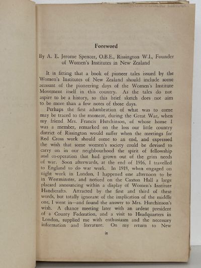 TALES of PIONEER WOMEN: Collected by the Women's Institutes of New Zealand