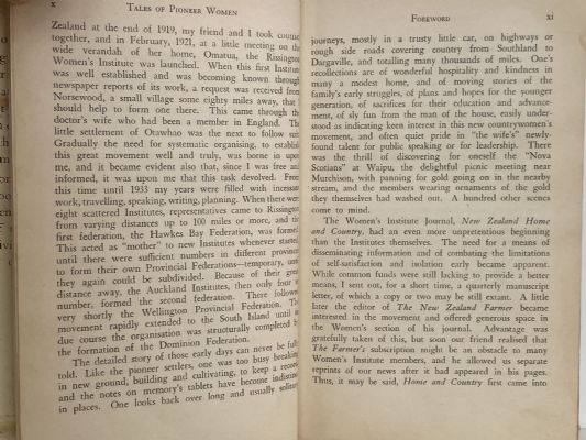 TALES of PIONEER WOMEN: Collected by the Women's Institutes of New Zealand