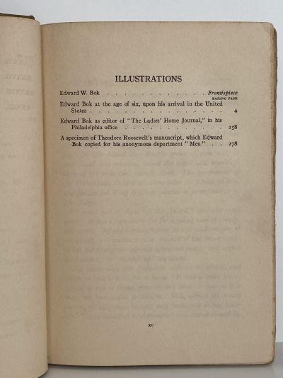 The Americanization of EDWARD BOK - An Autobiography of a Dutch Boy fifty years after