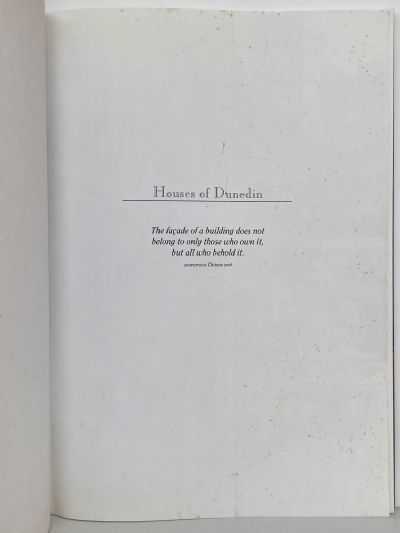 HOUSES of DUNEDIN: An illustrated collection of the city's historic Homes