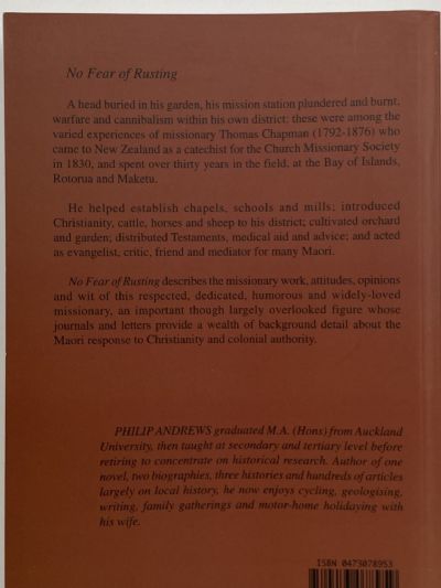 NO FEAR OF RUSTING: A biography of the Rev Thomas Chapman