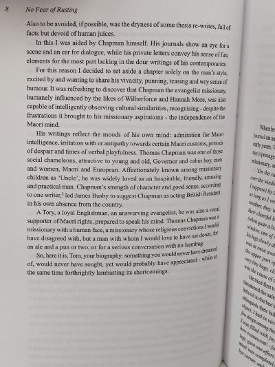 NO FEAR OF RUSTING: A biography of the Rev Thomas Chapman
